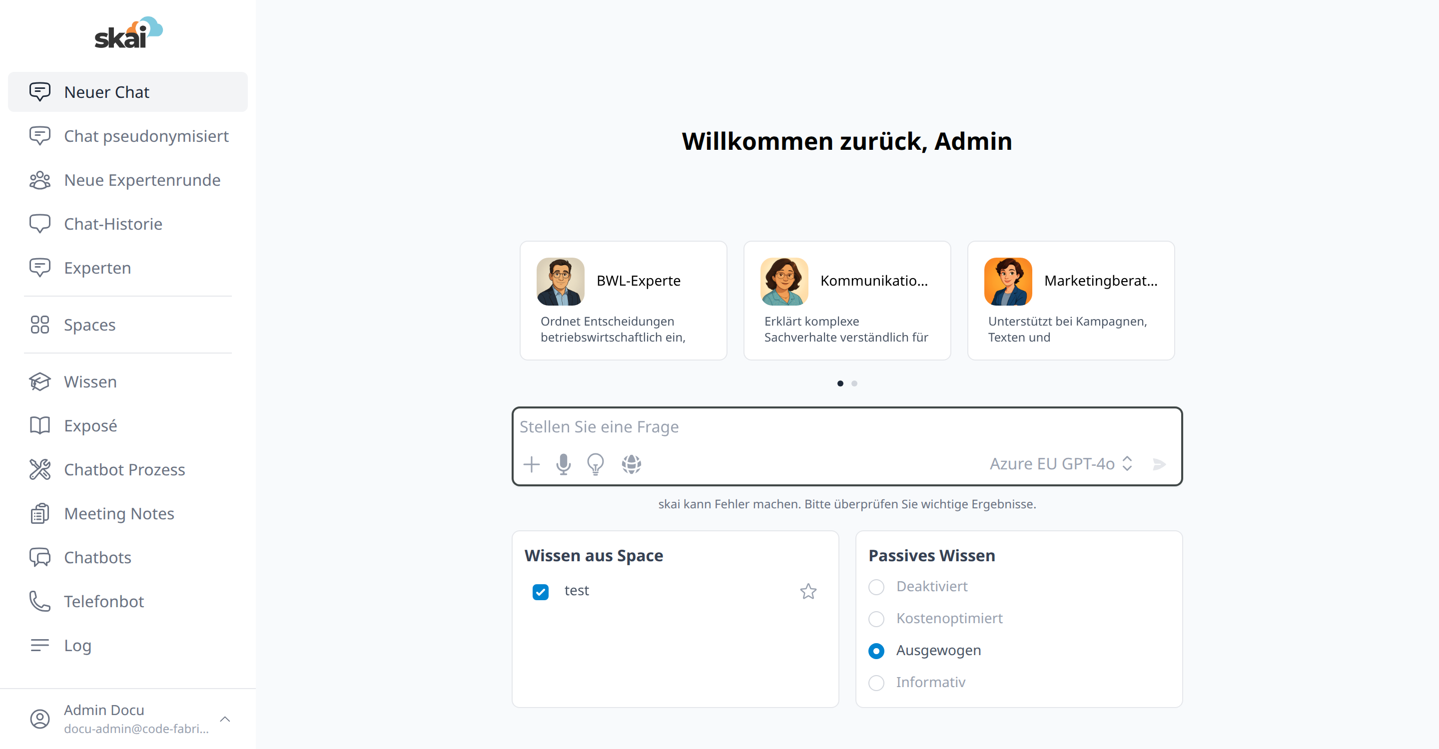 Chat-Startseite mit Willkommensbildschirm Chat-Startseite mit Willkommensbildschirm