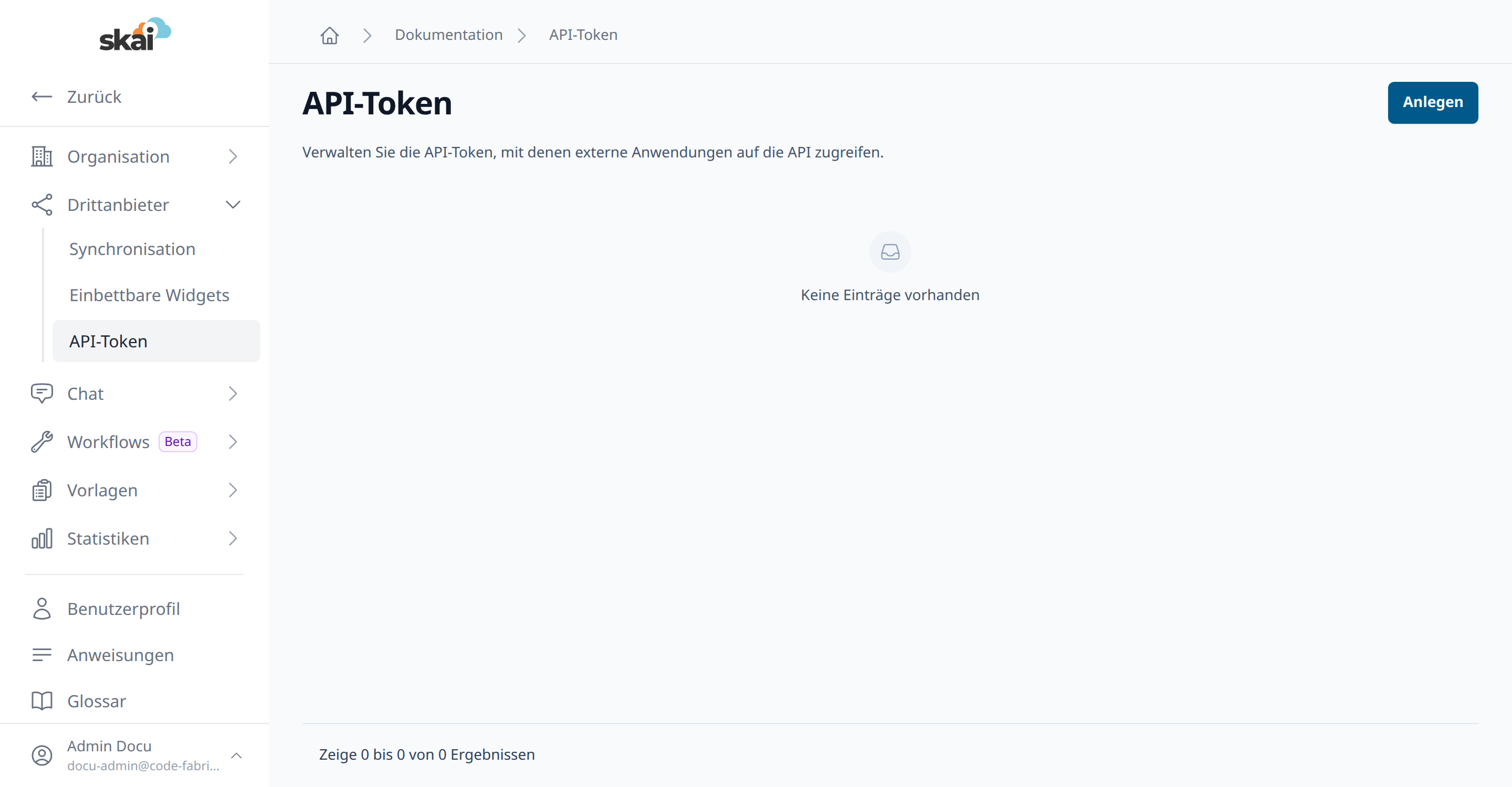 API-Token verwalten