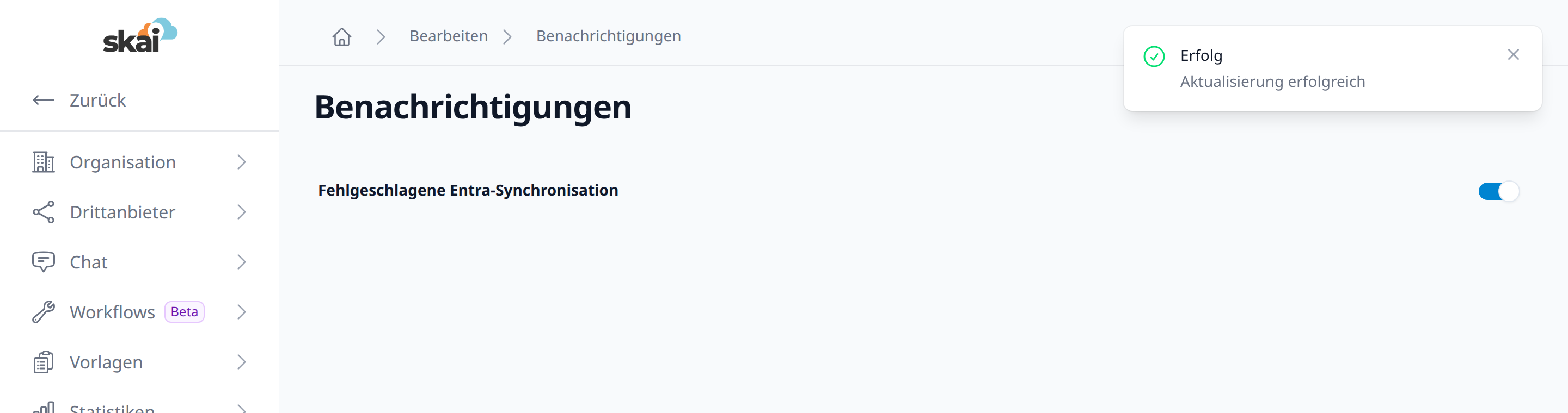 Benachrichtigungseinstellungen Benachrichtigungseinstellungen